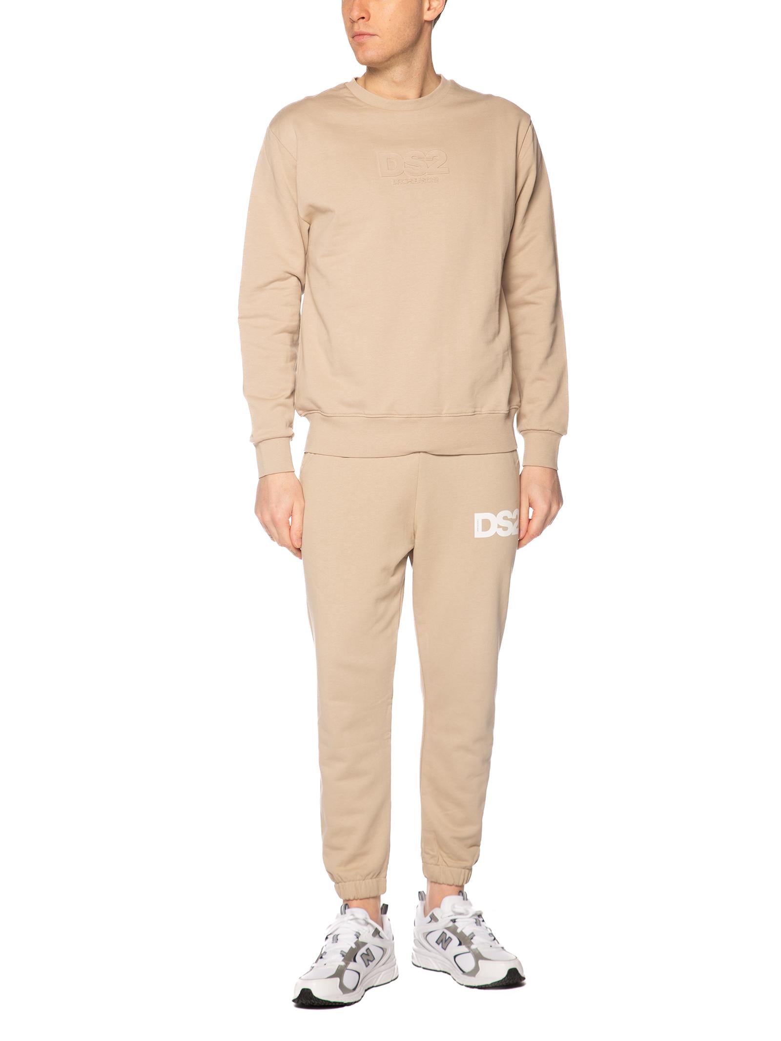 Felpa DS2 Sabbia stampa in rilievo SS26204 SABBIA DS2 