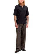 Polo Jack & Jones William Nero in maglia 12291042 /Black JACK & JONES 