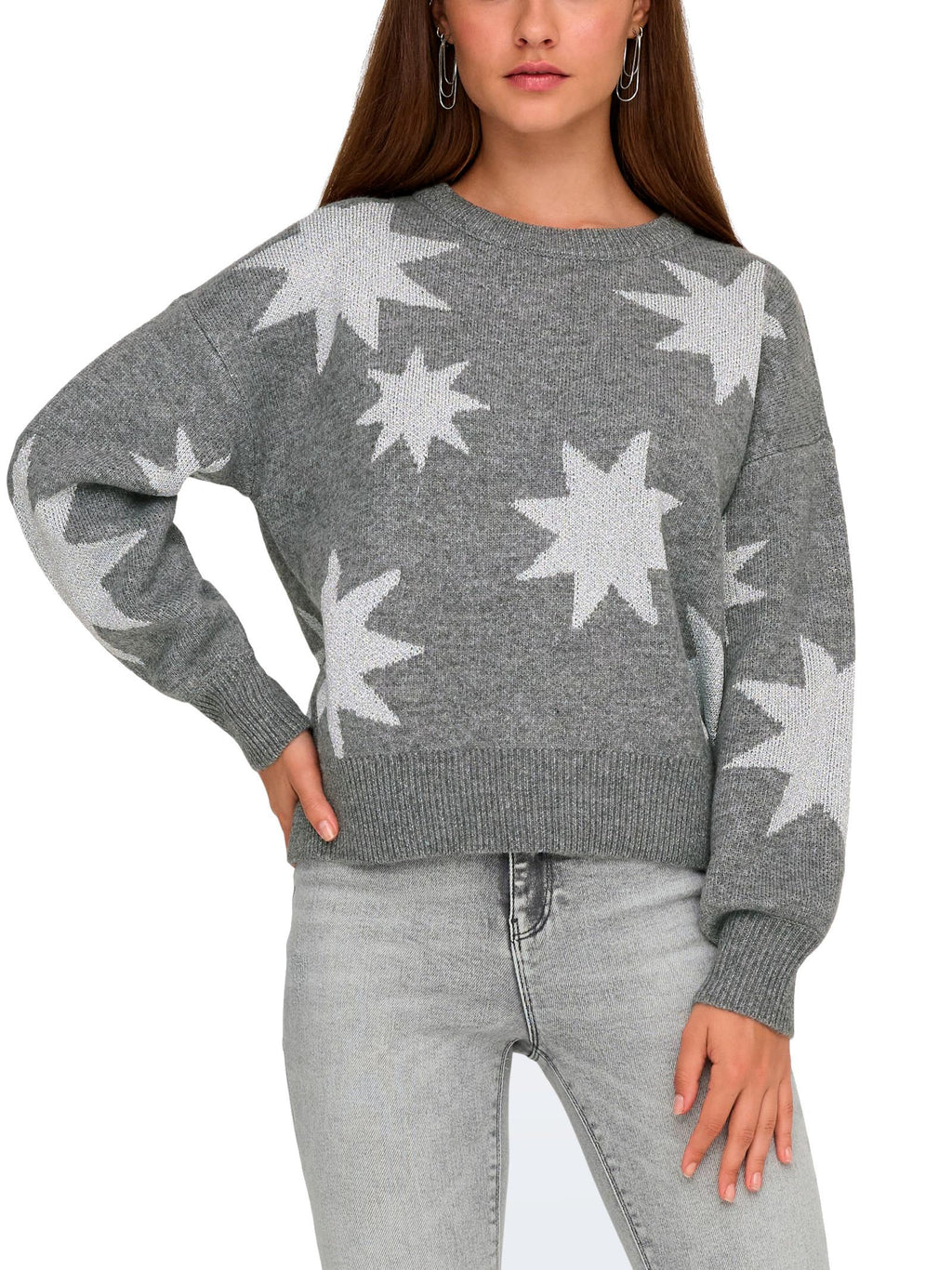 Maglia Only Rosie Grigio glitter 15328250 /Medium Grey Melange ONLY 