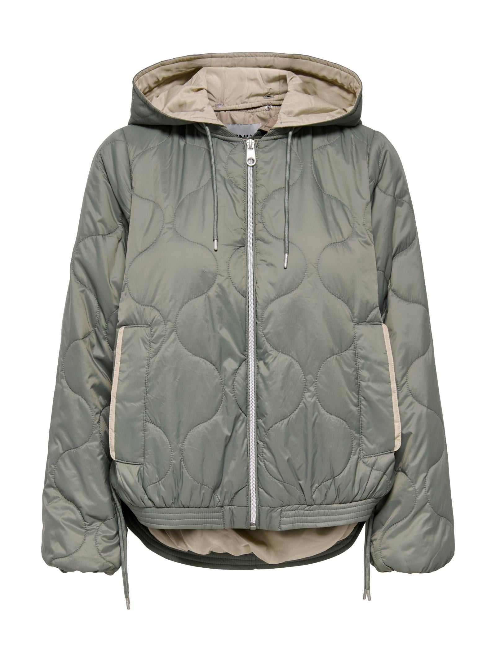Giubbotto Only Miki Verde con cappuccio removibile 15361128 /Smokey Olive ONLY 