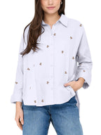 Camicia Only Bianco Lina polsini ampi 15283743 /Teddy Bright ONLY 