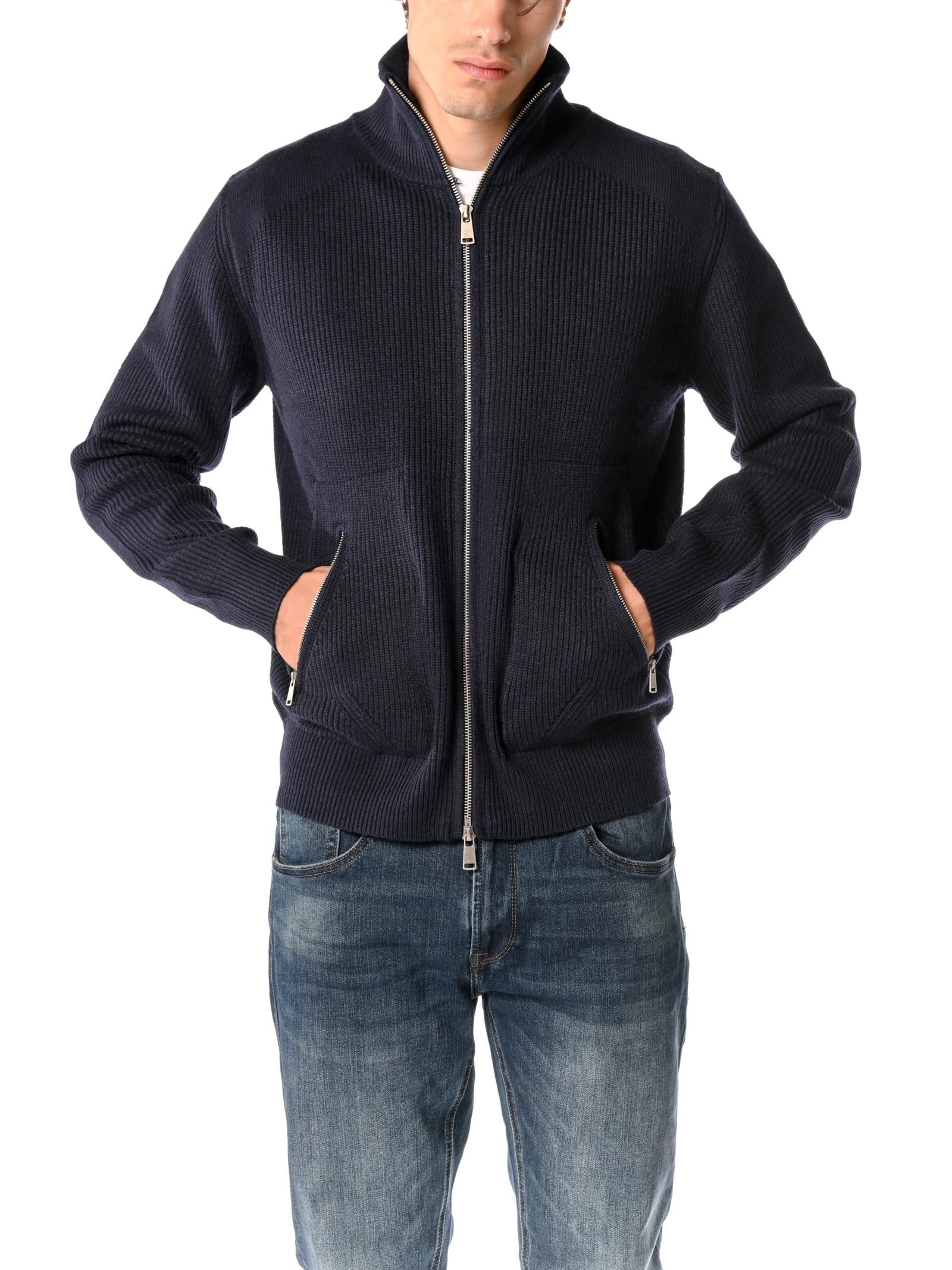Cardigan Gianni Lupo Blu zip e tasche GL35051 BLU GIANNI LUPO 