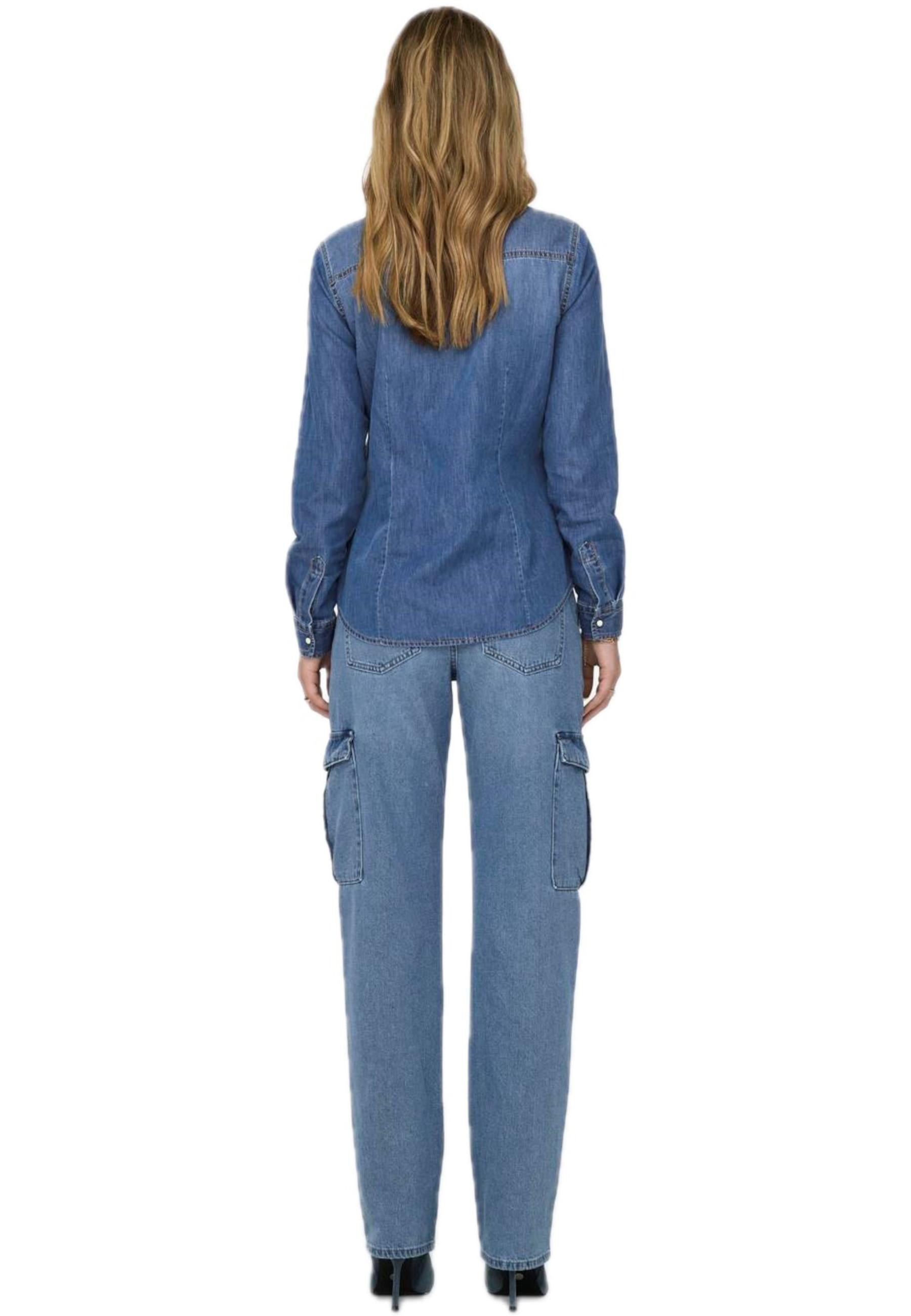 Camicia Only Alexa in denim Slim fit 15315185 /Medium Blue Denim ONLY 