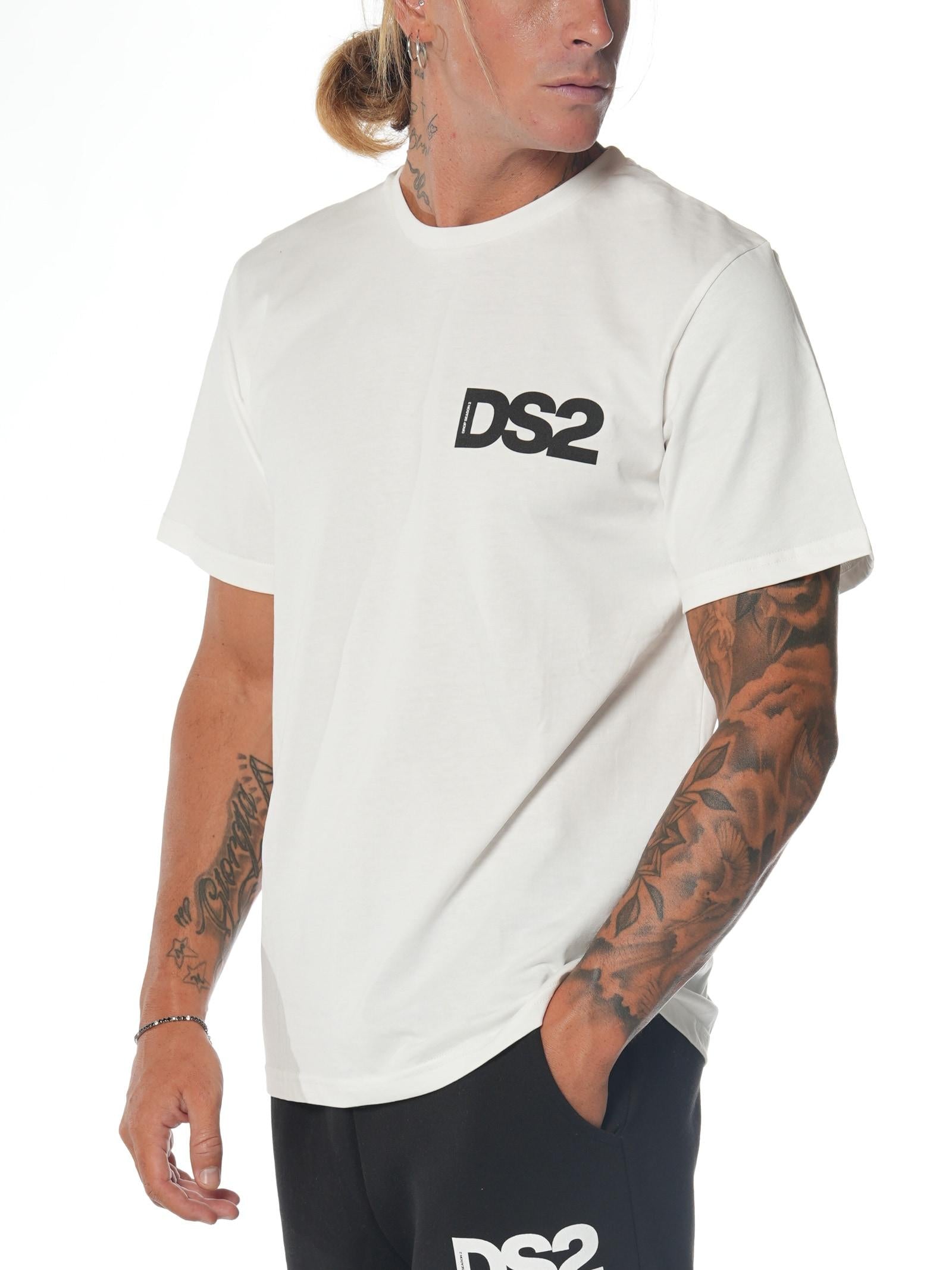 T-shirt DS2 Bianco basic FW25225 BIANCO DS2 