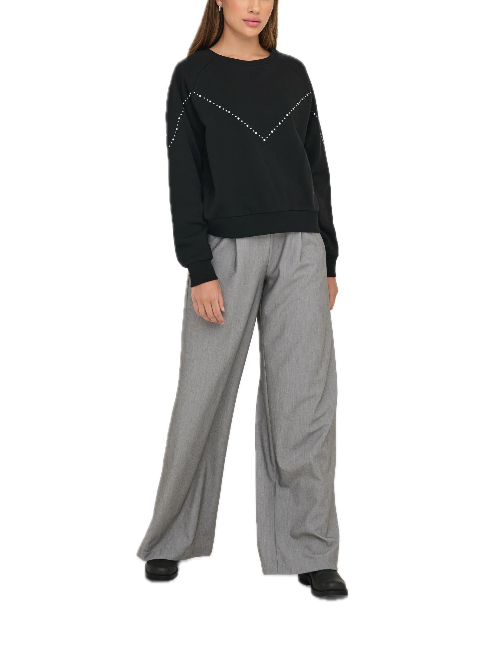 Felpa Jacqueline De Yong Nero girocollo 15352914 /Black JDY 