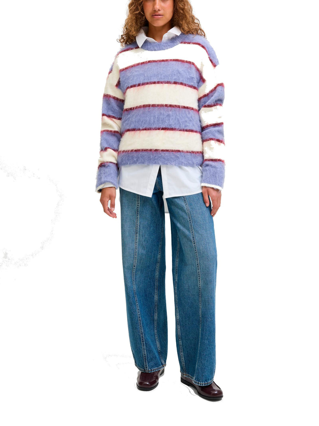 Maglia JJXX Calista Lilla a righe 12276486 /Blue Ice JJXX 