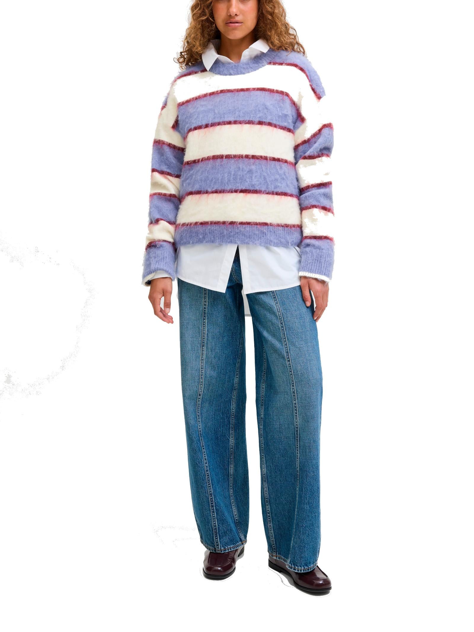 Maglia JJXX Calista Lilla a righe 12276486 /Blue Ice JJXX 