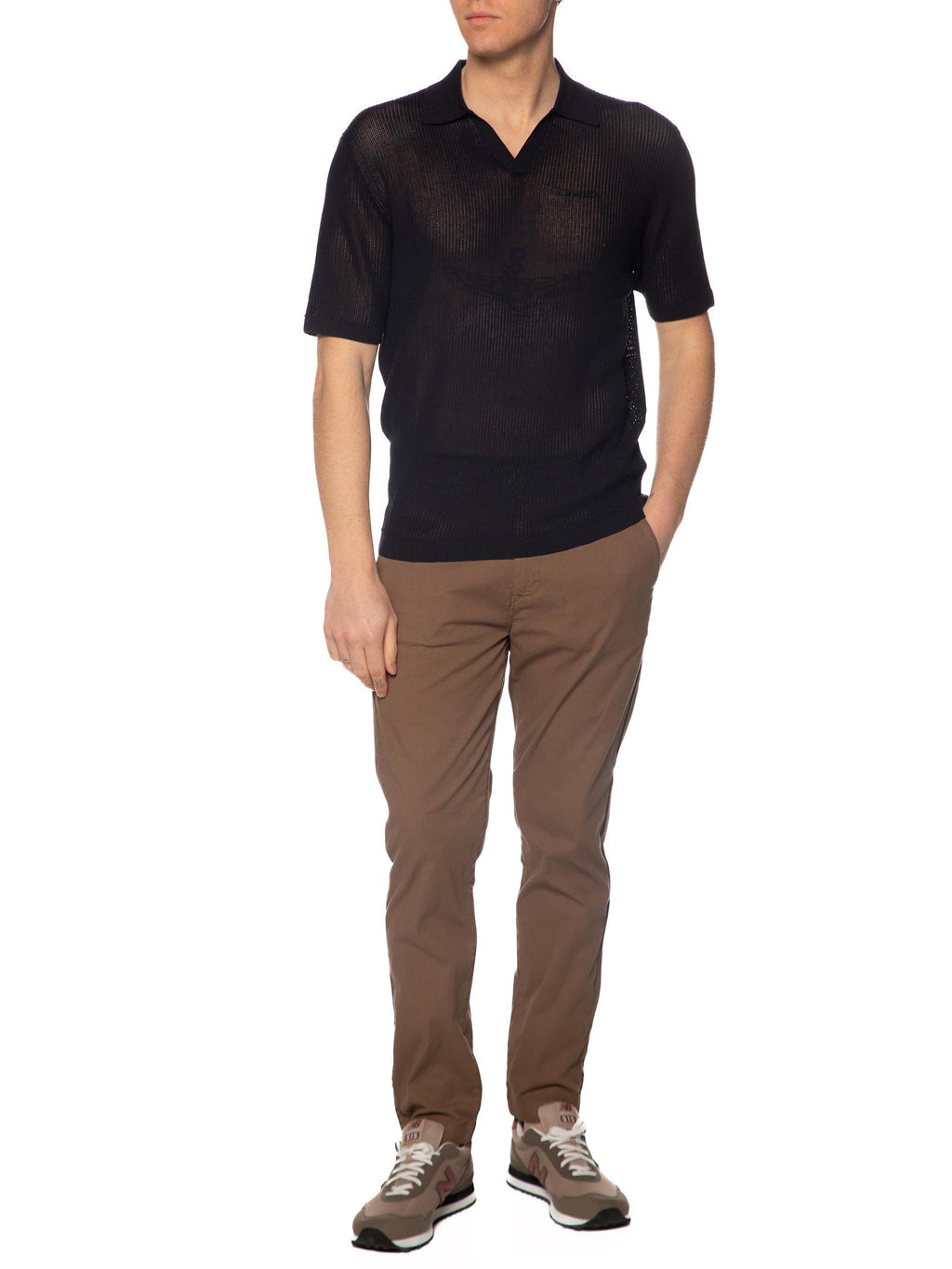 Polo Seinse Blu in maglia collo aperto ME3203 BLU SEINSE 