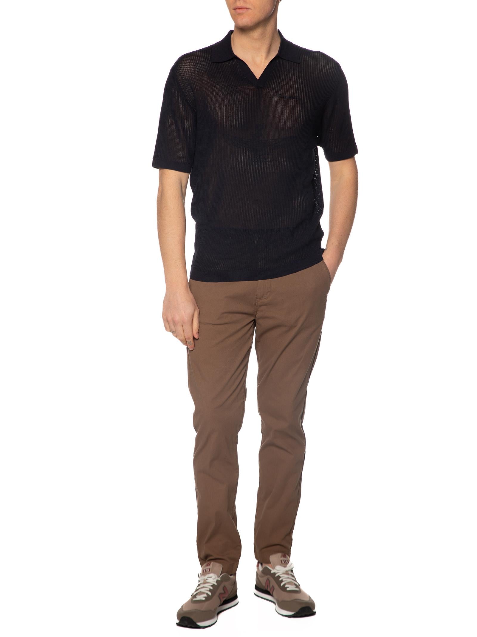 Polo Seinse Blu in maglia collo aperto ME3203 BLU SEINSE 