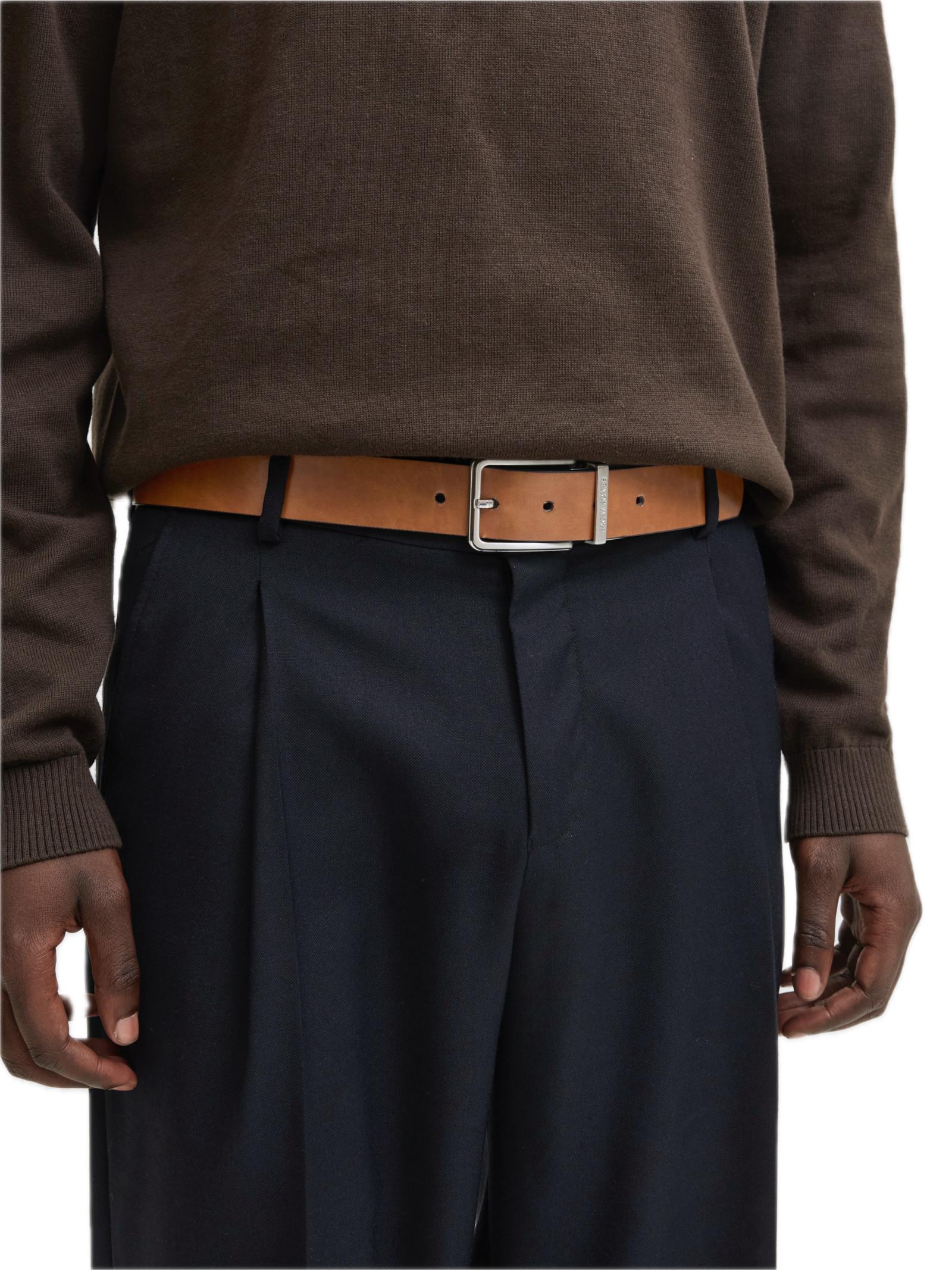 Cintutra Jack & Jones Garda Cognac/Nero reversibile 12280794 /Cognac JACK & JONES 