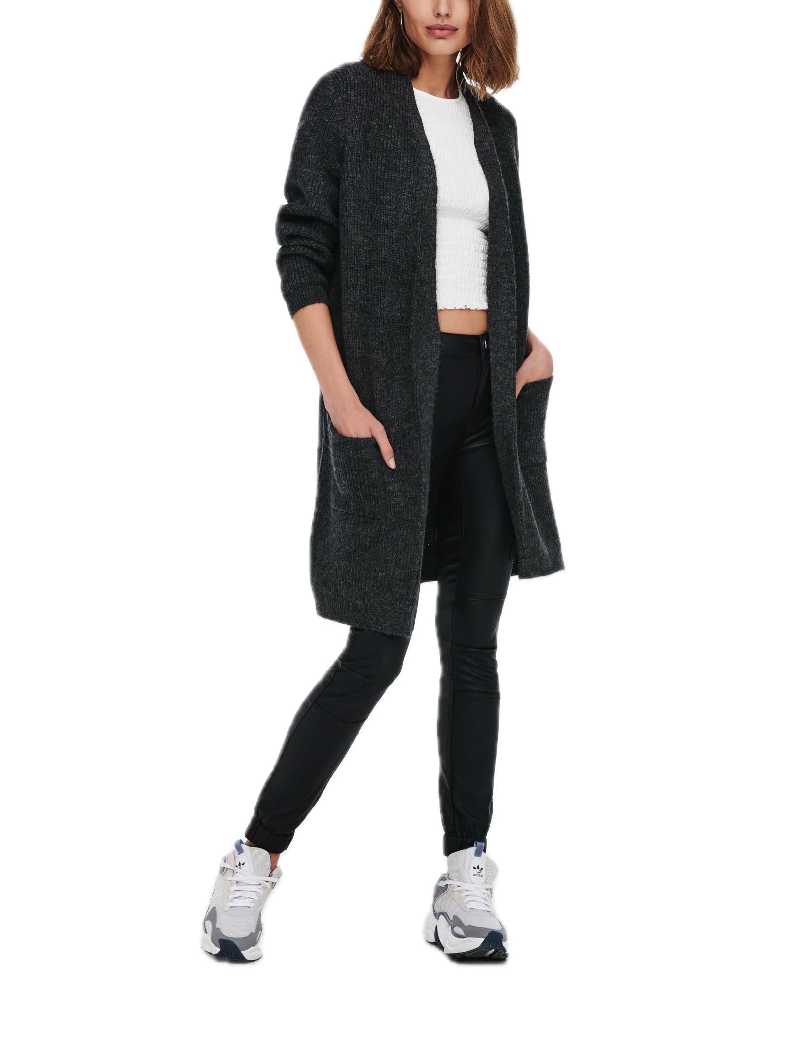 Cardigan Only Jade Grigio scuro lungo 15179815 /Dark Grey Melange ONLY 