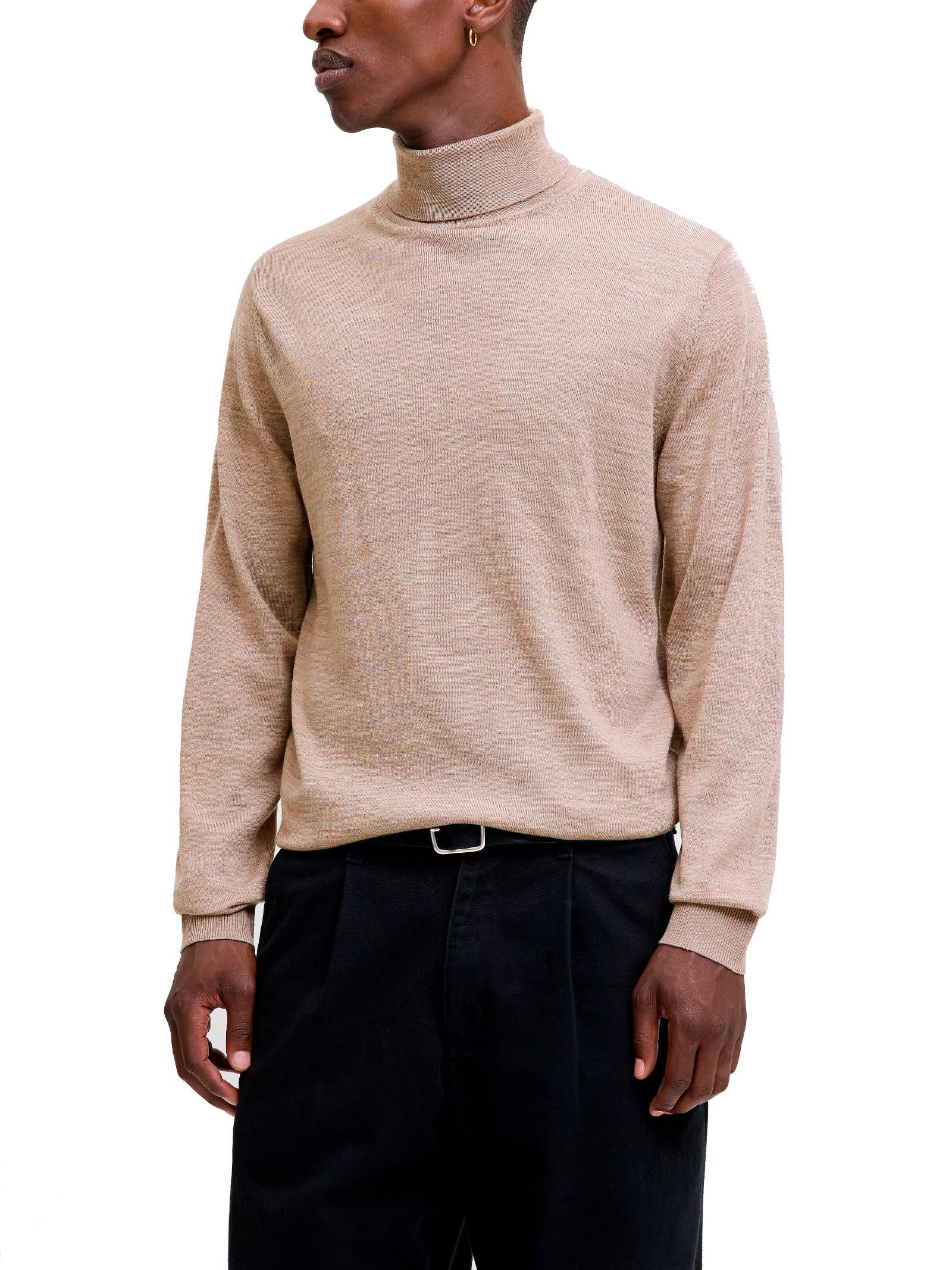 Dolcevita Jack & Jones Merino Nocciola 12216829 /Greige JACK & JONES 