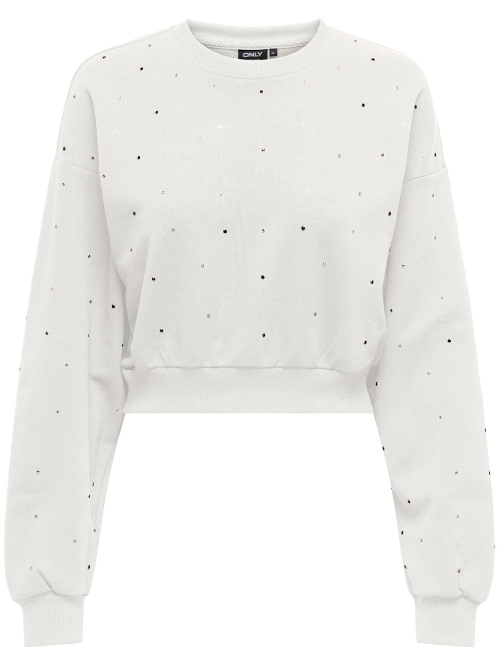 Felpa Only Bianco Globe con glitter 15342983 /Cloud Dancer ONLY 