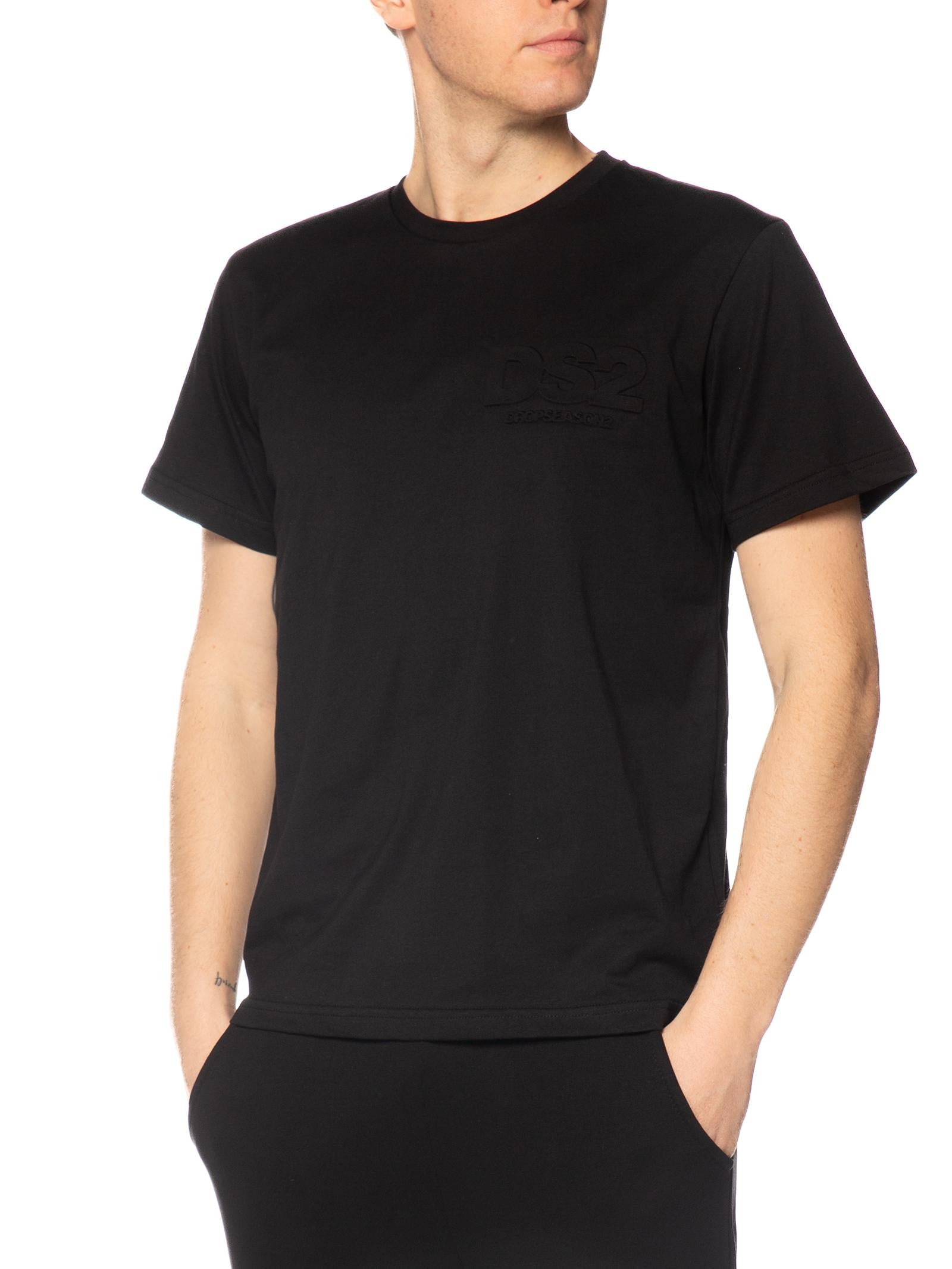 T-shirt DS2 Nero stampa in rilievo SS26205 NERO DS2 