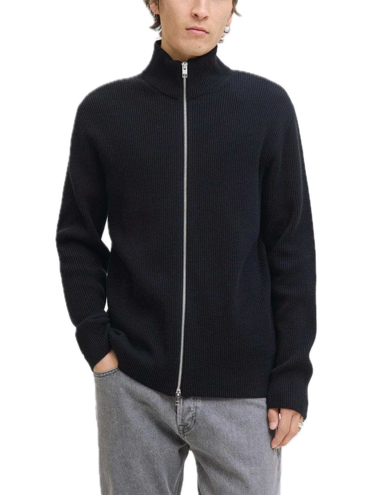 Cardigan in maglia Jack & Jones Perfect Nero 12279409 /Black JACK & JONES 