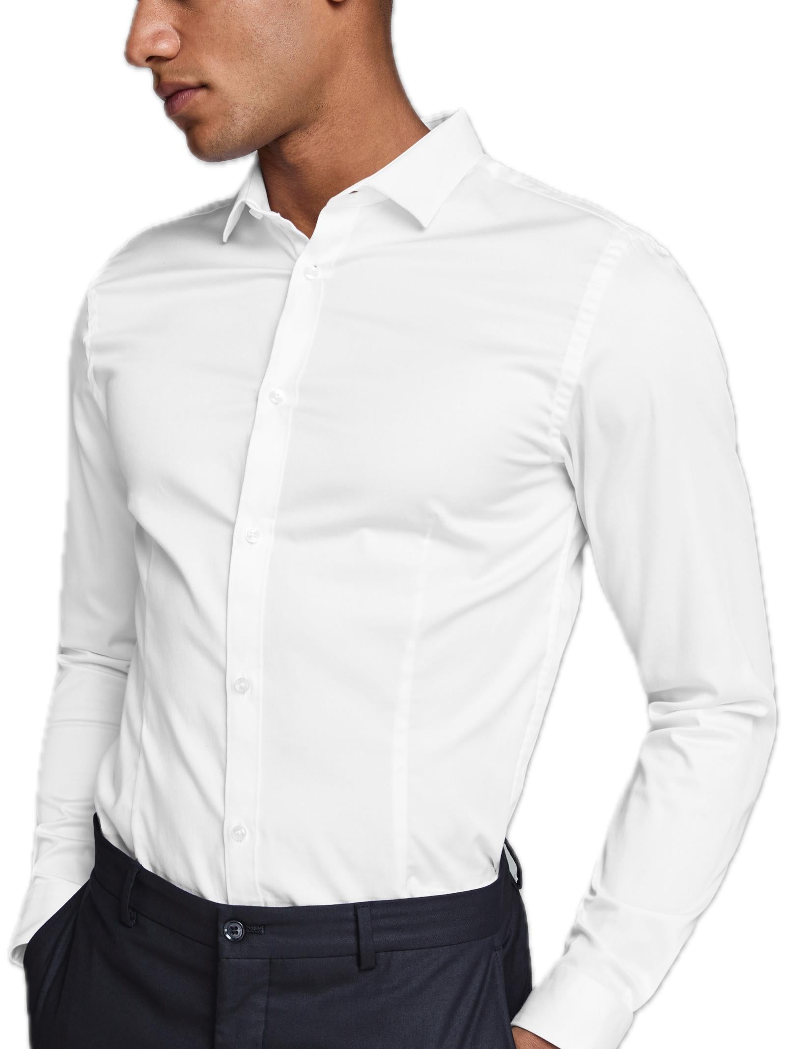 Camicia Jack & Jones Bianca Parma manica lunga 12097662 /White JACK & JONES 