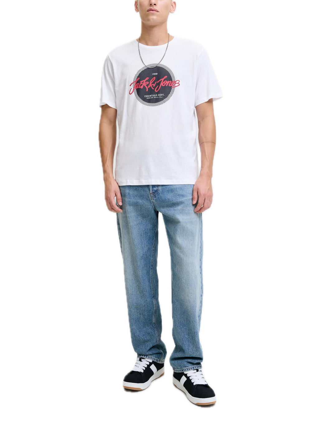 T-shirt Jack & Jones Urban Bianco con stampa 12279114 /White JACK & JONES 