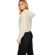 Felpa Only Scarlett Panna con zip 15346449 /Birch ONLY 