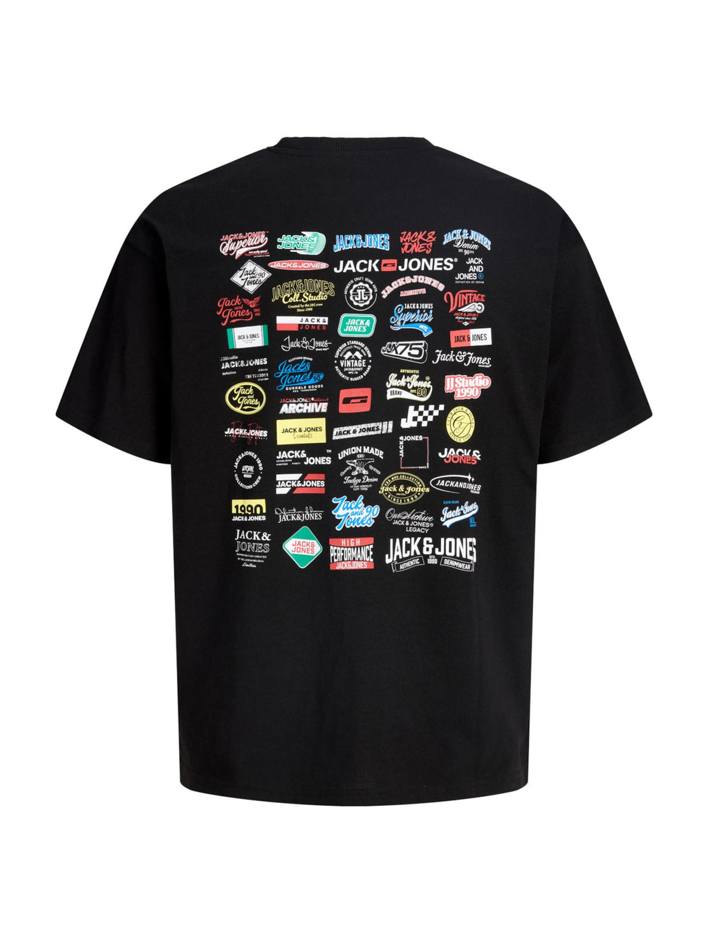 T-shirt Jack & Jones Nero Legacy loghi 12298480 /Black JACK & JONES 