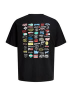 T-shirt Jack & Jones Nero Legacy loghi 12298480 /Black JACK & JONES 