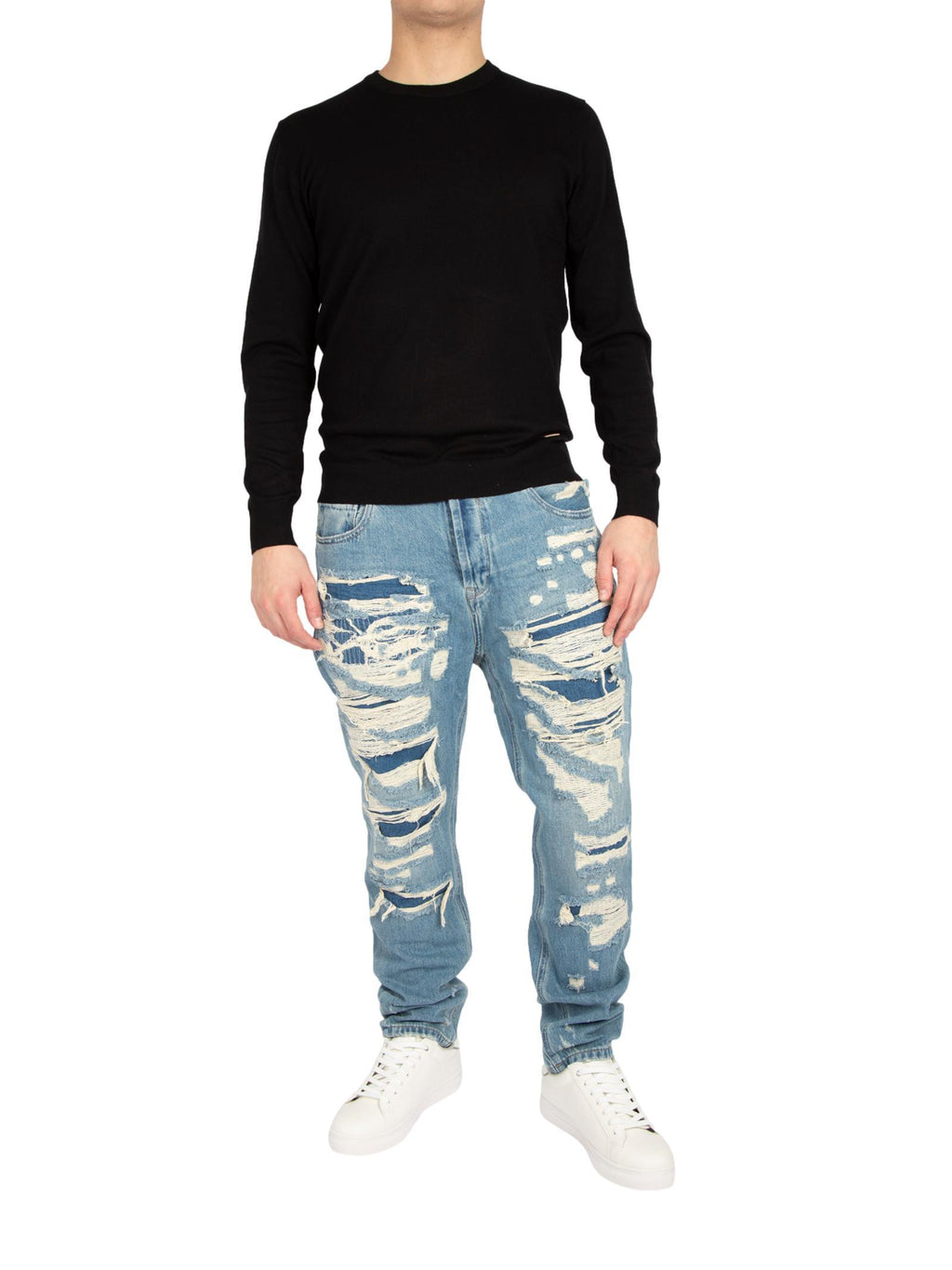 Jeans Gianni Lupo Medium Blue Denim Carrot GL185F Medium Blue Denim GIANNI LUPO 