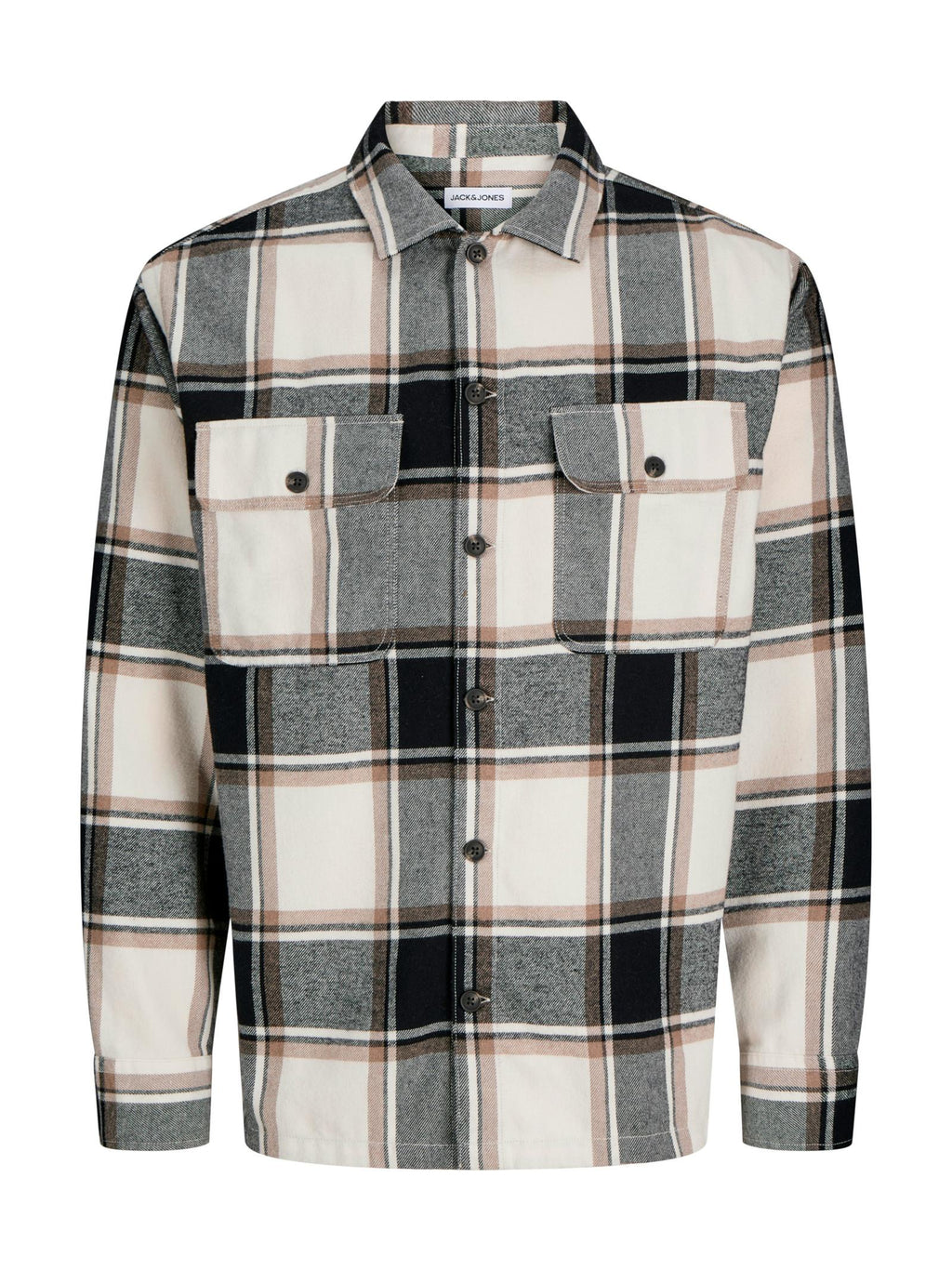 Camicia Jack & Jones Charge Beige a quadri 12278969 /Crockery JACK & JONES 