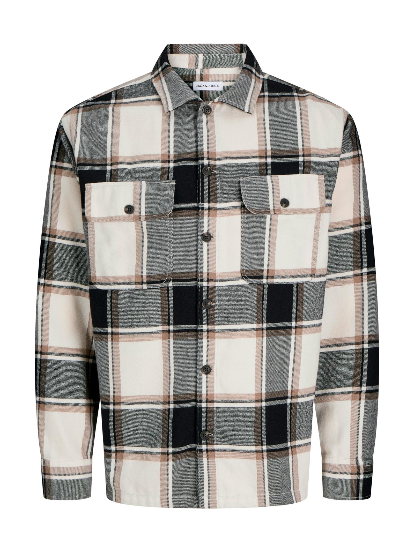 Camicia Jack & Jones Charge Beige a quadri 12278969 /Crockery JACK & JONES 