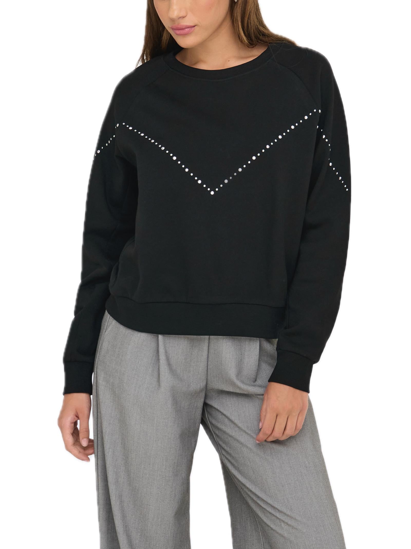 Felpa Jacqueline De Yong Nero girocollo 15352914 /Black JDY 
