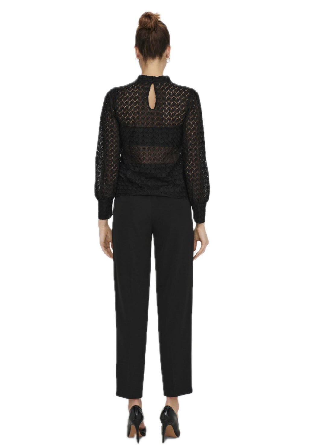 Blusa Jacqueline De Yong Nero girocollo
