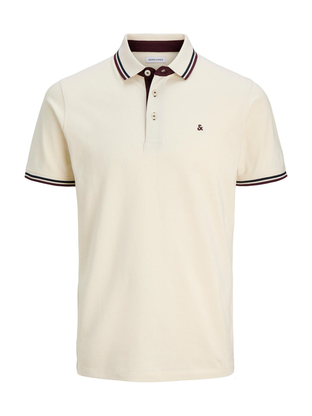 Polo Jack & Jones Paulos Panna slim fit in piquet 12136668 /Antique White JACK & JONES 
