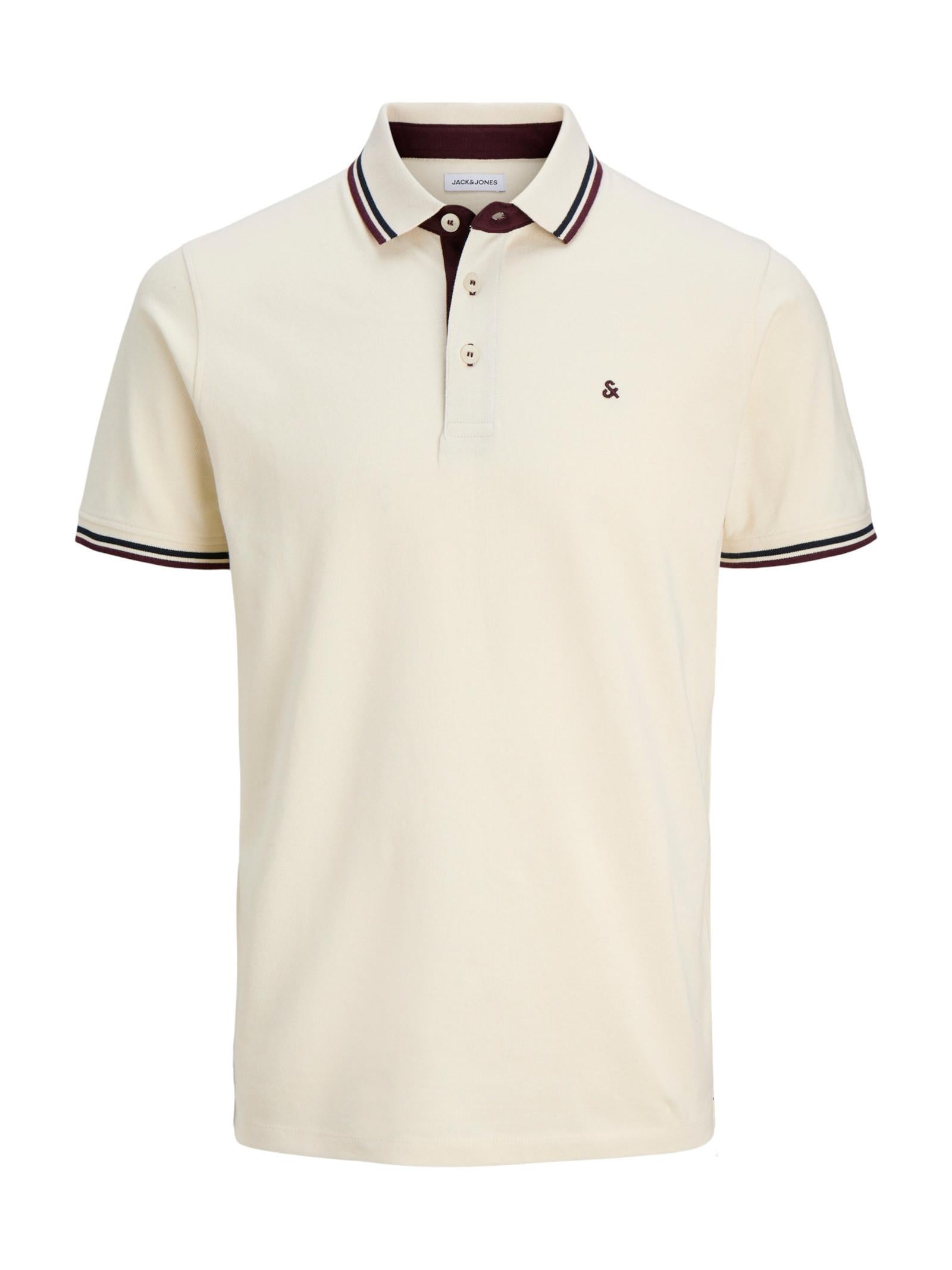 Polo Jack & Jones Paulos Panna slim fit in piquet 12136668 /Antique White JACK & JONES 