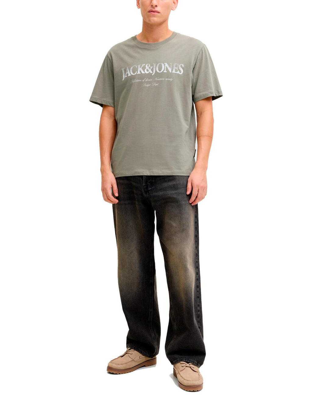 T-shirt Jack & Jones Devin Verde con stampa 12290173 /Vetiver JACK & JONES 
