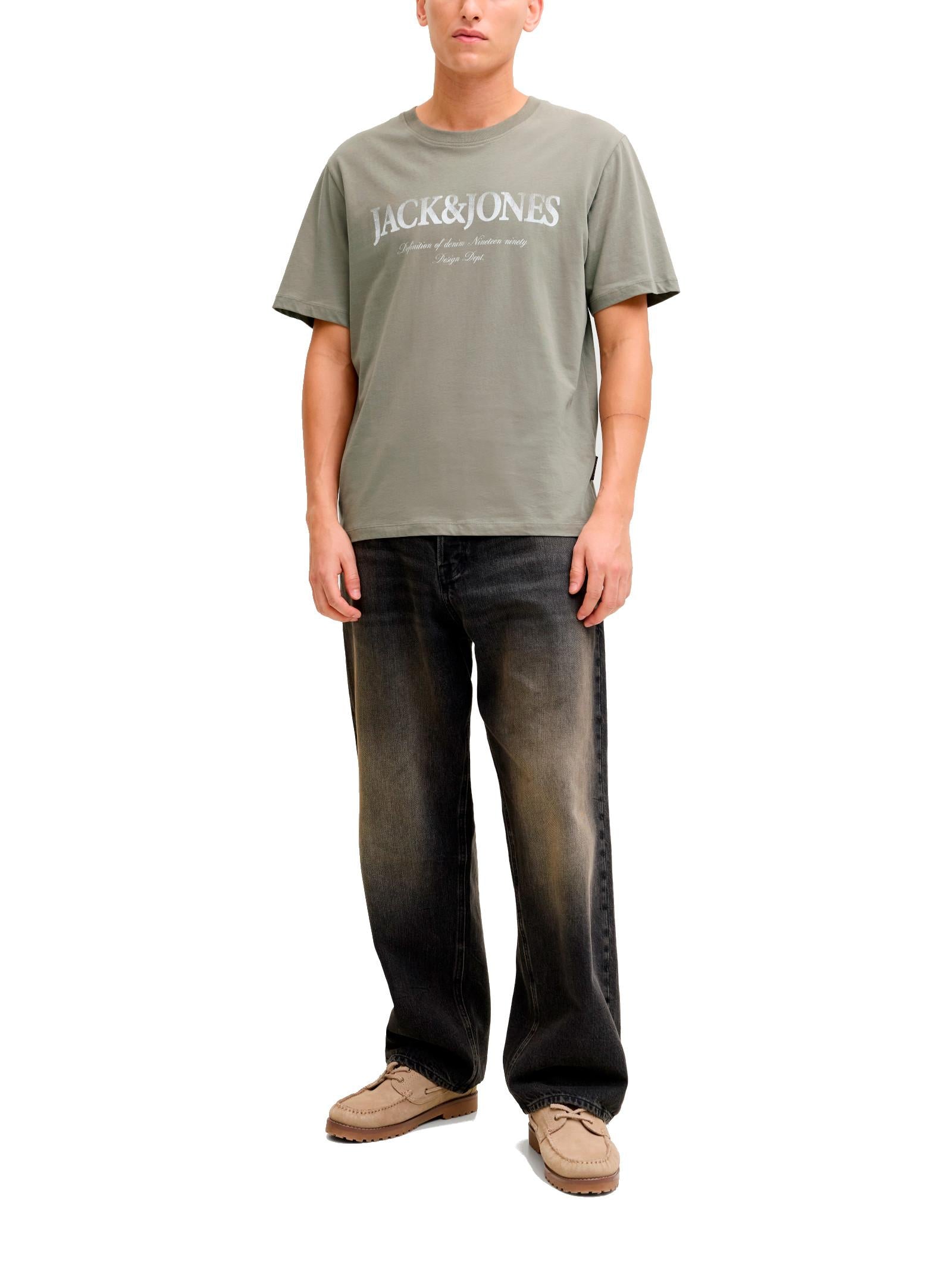 T-shirt Jack & Jones Devin Verde con stampa 12290173 /Vetiver JACK & JONES 