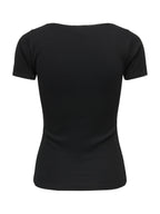 T-shirt JDY Nero Lucky scollo a U 15370201 /Black JDY 