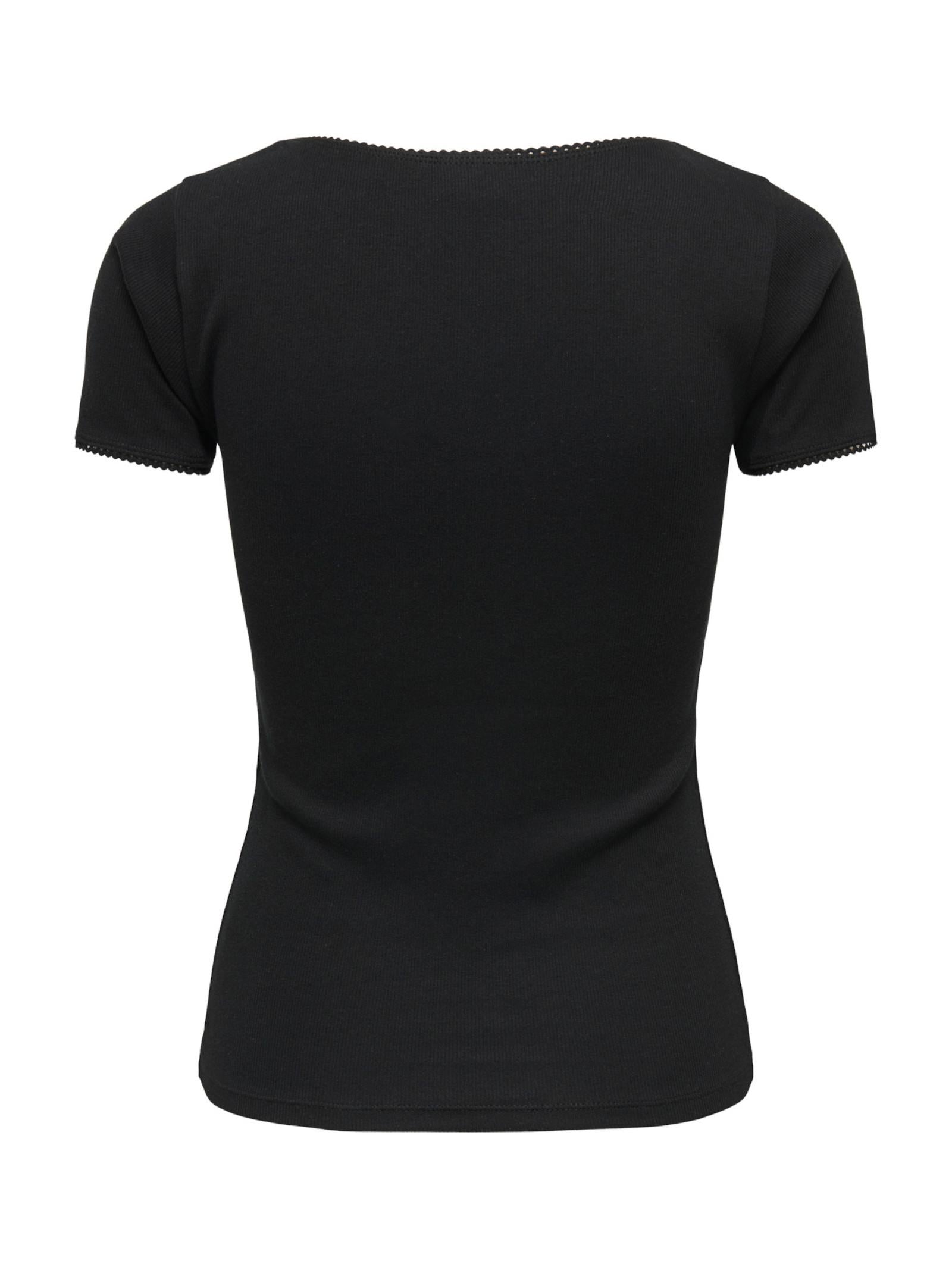 T-shirt JDY Nero Lucky scollo a U 15370201 /Black JDY 