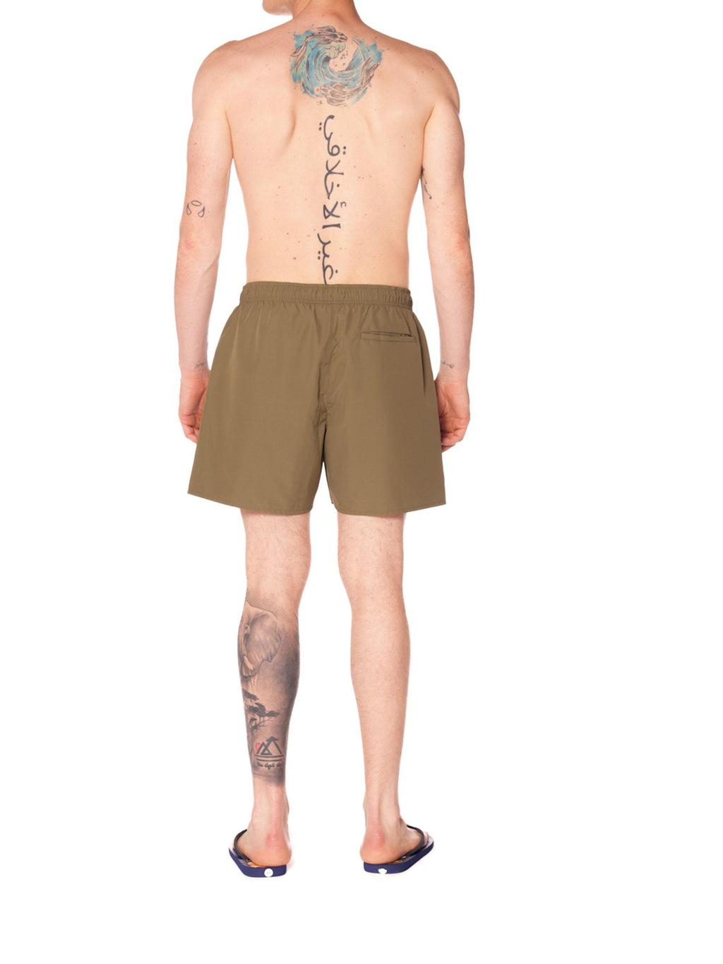 Costume Calvin Klein Drawsting Verde mini stampa KM01165 0SMVERDE CALVIN KLEIN JEANS 