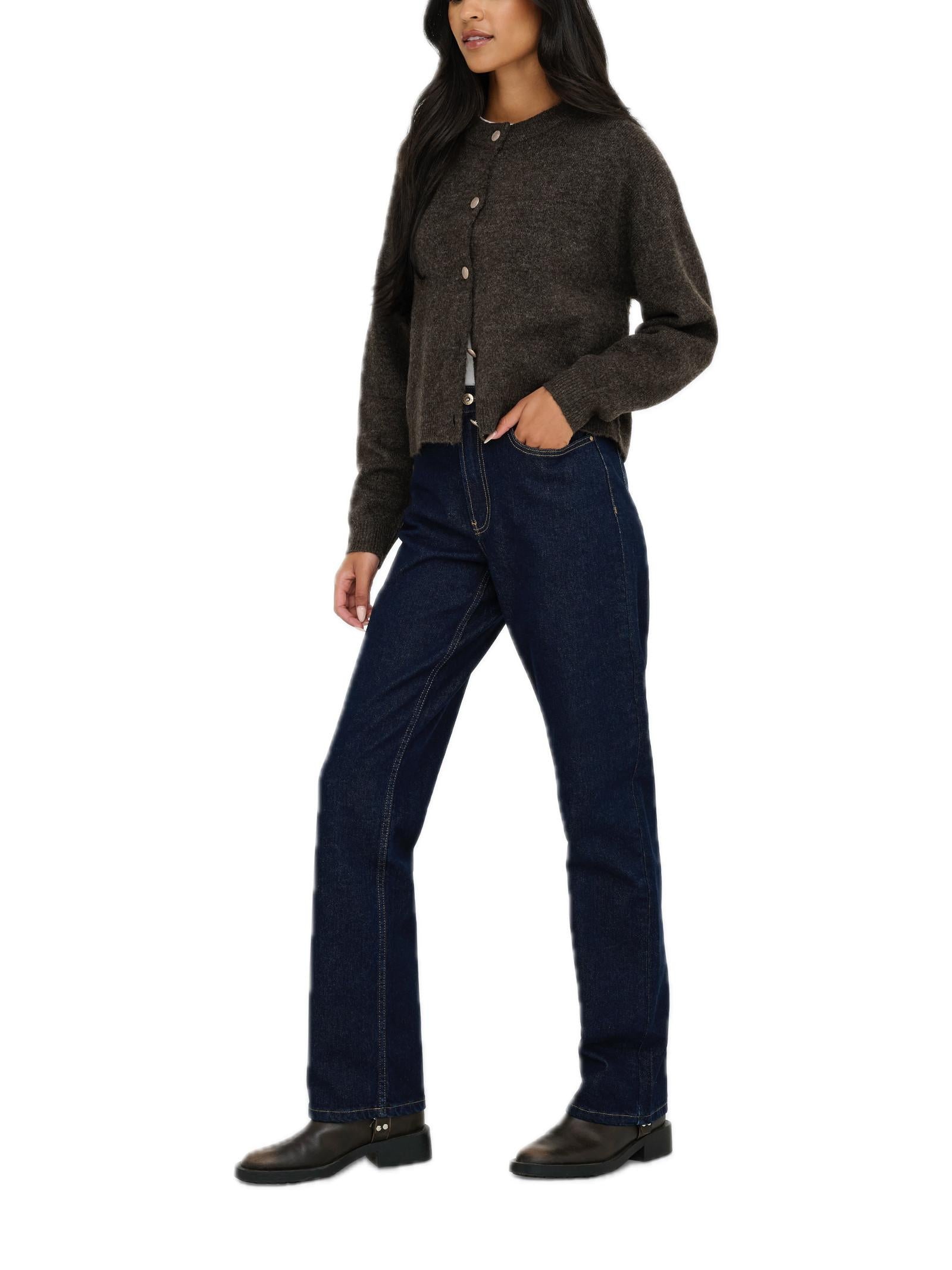 Cardigan Jacqueline De Yong Debbie Marrone girocollo 15355480 /Slate Black JDY 