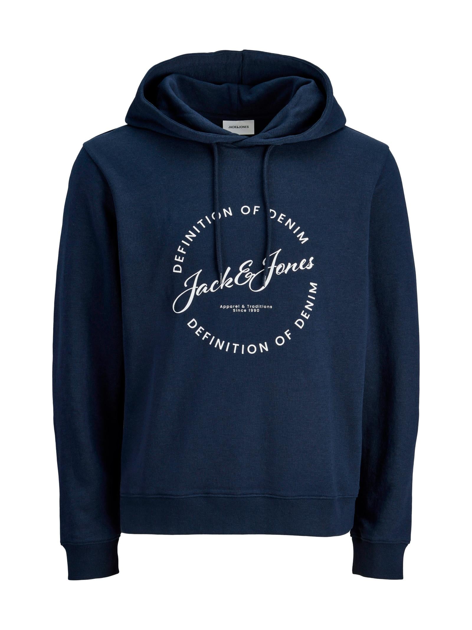 Felpa Jack & Jones Blu Grayson con stampa 12288378 /Navy Blazer JACK & JONES 