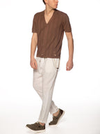 Pantalaccio Gianni Lupo Bianco in lino FJ3270 BIANCO GIANNI LUPO 