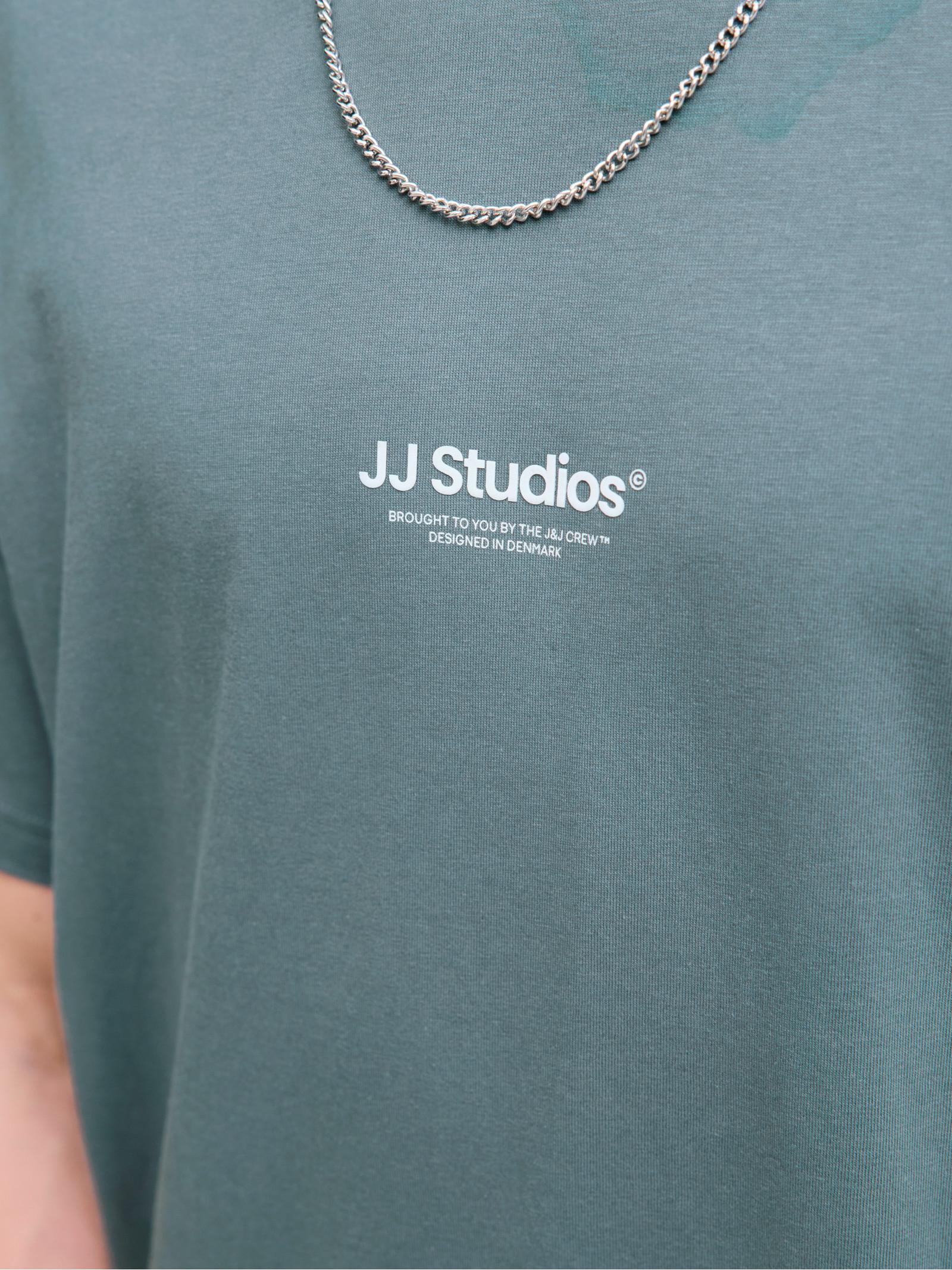 T-shirt Jack & Jones Soho Petrolio con mino logo gommato 12278787 /Stormy Weather JACK & JONES 