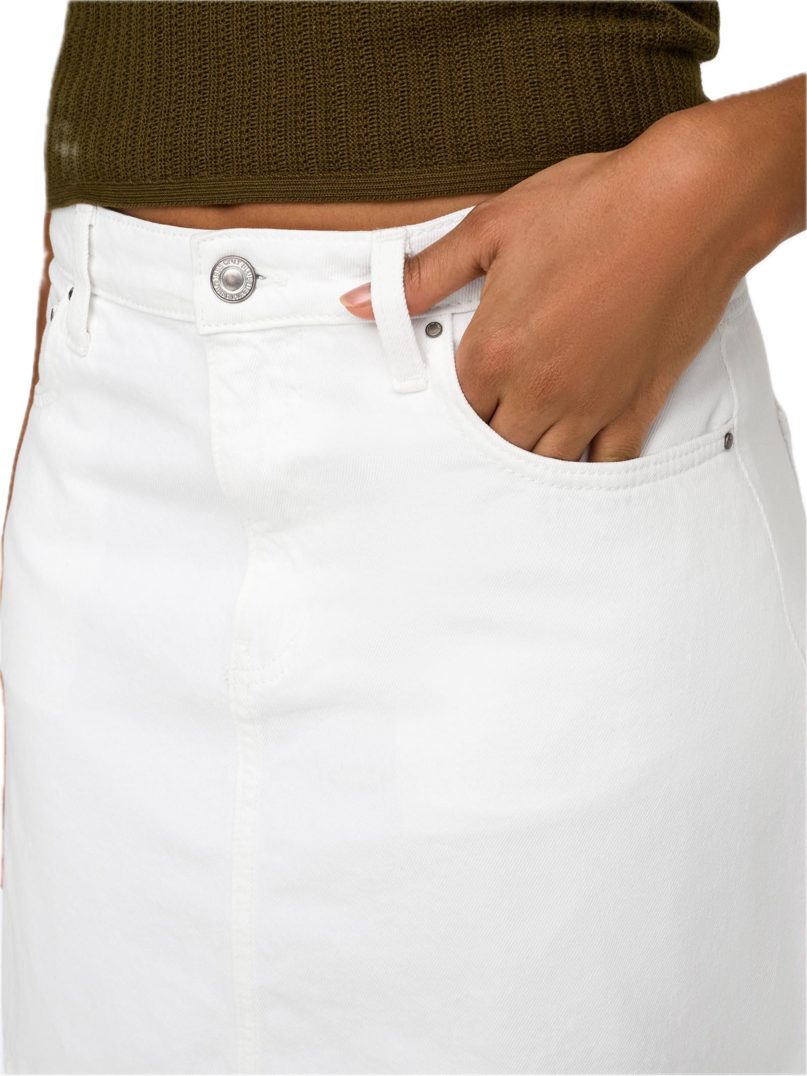 Gonna mini Only Bianco in denim 15374900 /White Denim ONLY 