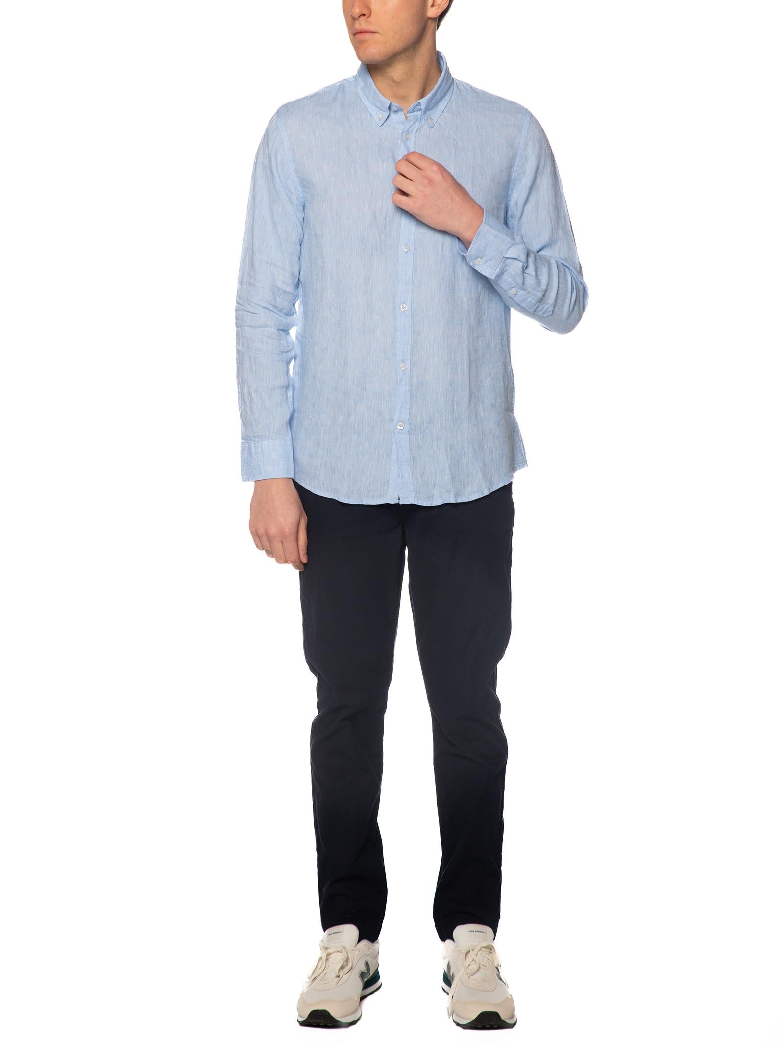 Camicia Seinse Celeste lino button down CE1122 CELESTE SEINSE 