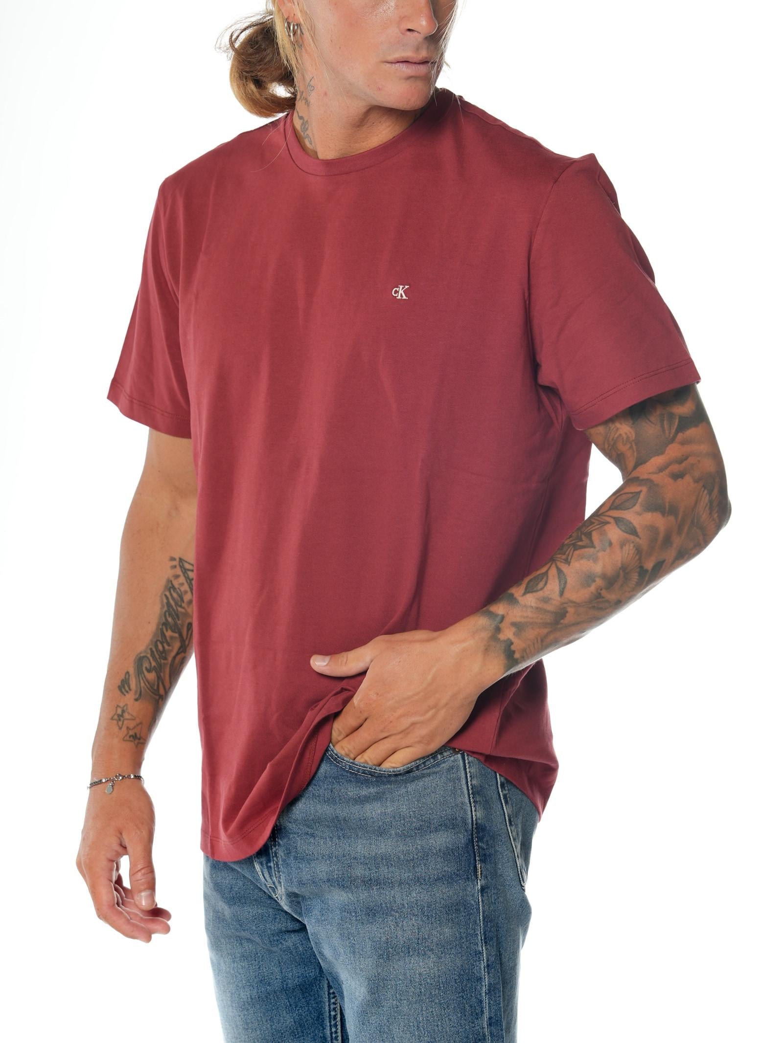 T-shirt Calvin Klein Rosso Classic monogram LV04RD254G XWJ CALVIN KLEIN 