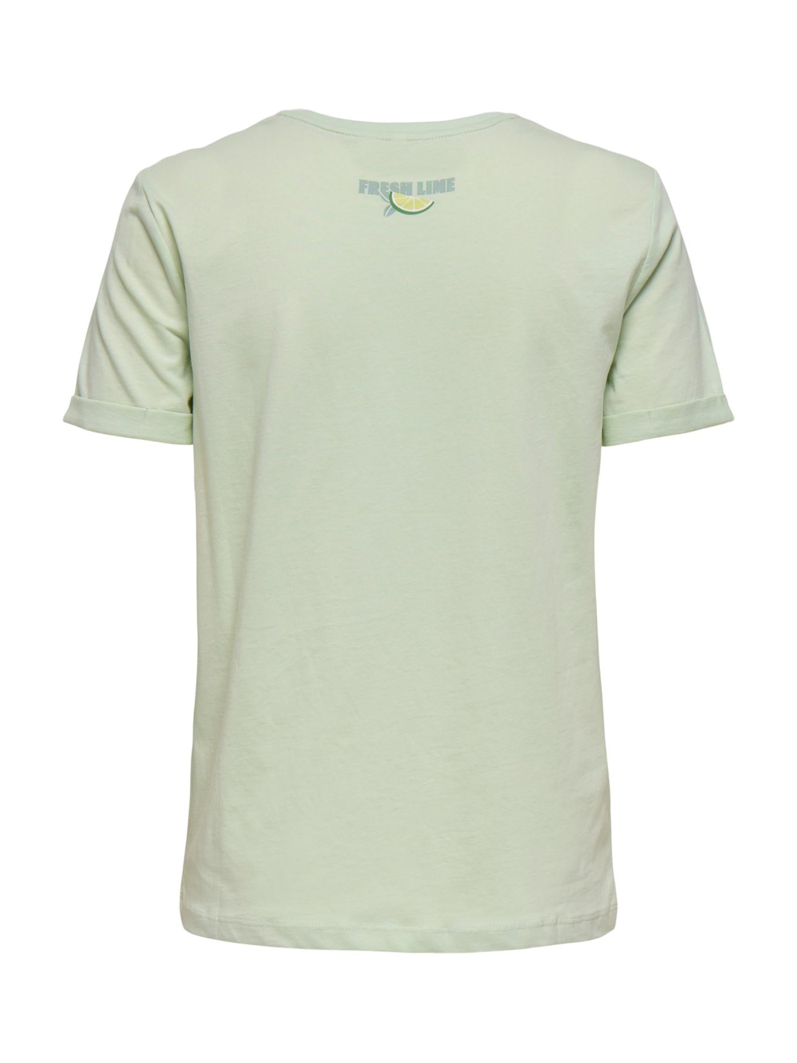 T-shirt ONLY Kita Verde manica corta 15291465 /Green Lily ONLY 