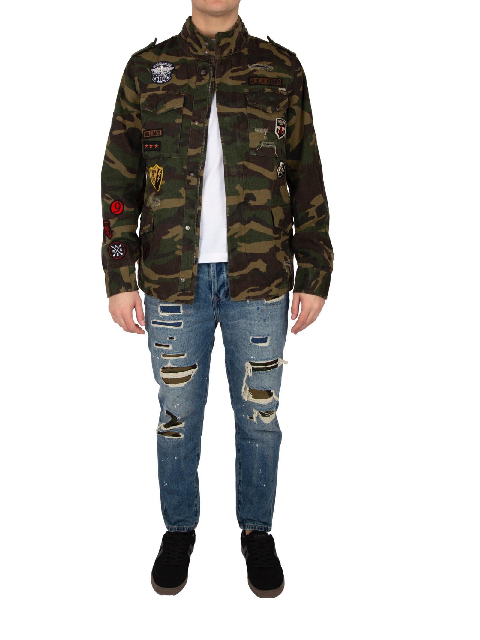Field Jacket Gianni Lupo Camouflage con patch GL350R MILITARY GIANNI LUPO 