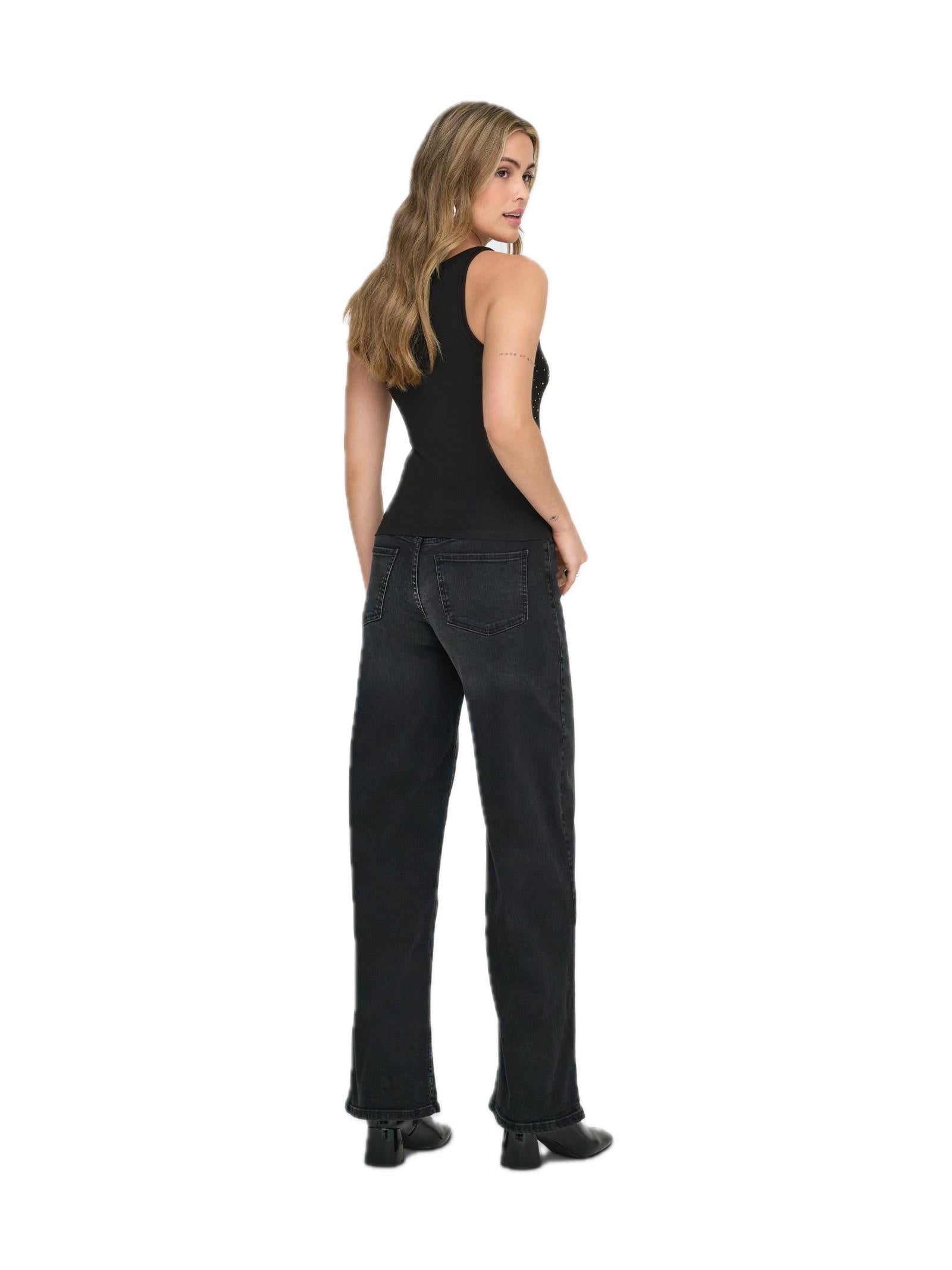 Top Only Filiz Nero strass 15368917 /Black ONLY 