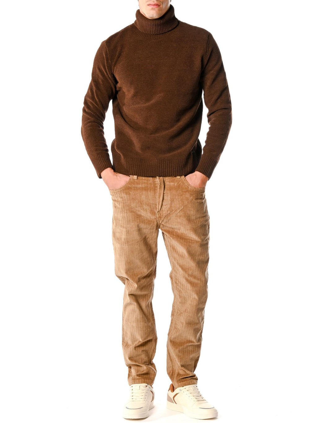 Maglia Gianni Lupo Marrone dolcevita ciniglia GL536S MARRONE GIANNI LUPO 