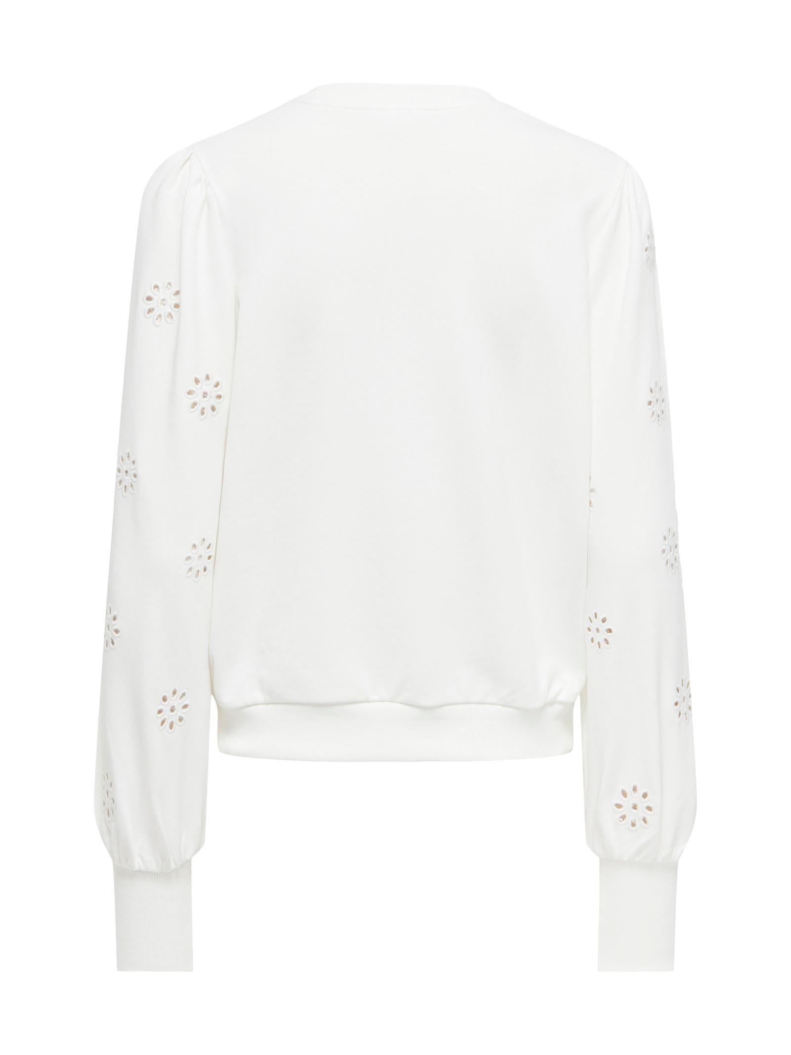 Felpa Only Femme Bianco con ricamo 15315687 /Cloud Dancer ONLY 