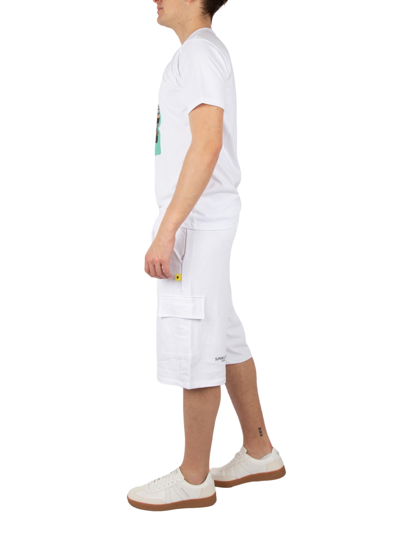 Bermuda Superculture cargo Bianco in felpa KAY BIANCO SUPERCULTURE 