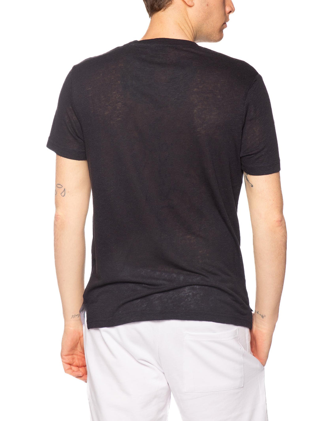 T-shirt Urban Ring Blu in lino manica corta UR1110015 BLU URBAN RING 